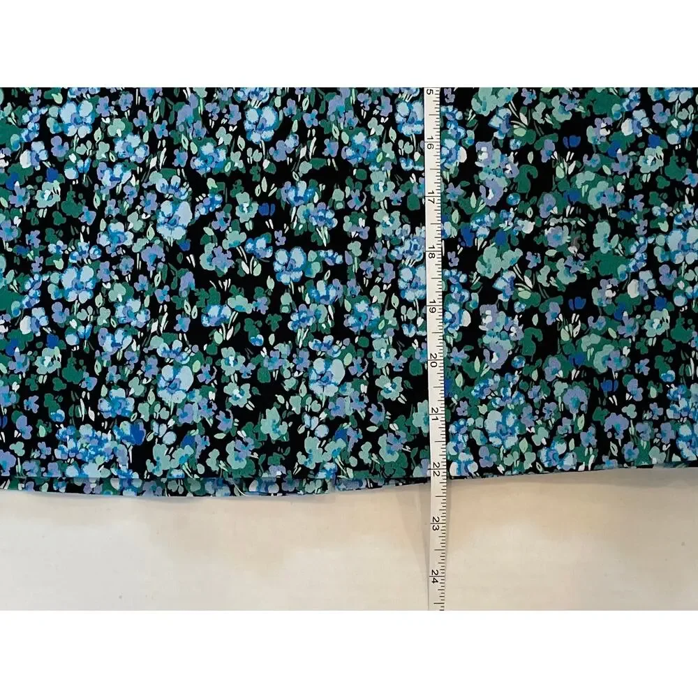J.Crew Women’s Floral Cotton Pencil Skirt Blue BF949, Career, Office, Size 8